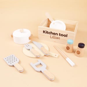 Personalized  Wooden Play Kitchen Toy Set,Fruit Vegetable Bakery Meat Fish Toys,Wooden  Nursery Decorations, Toddler Educational Toys