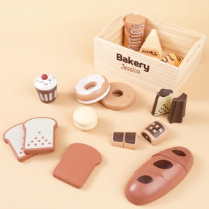 Personalized  Wooden Play Kitchen Toy Set,Fruit Vegetable Bakery Meat Fish Toys,Wooden  Nursery Decorations, Toddler Educational Toys