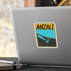 Bandar E Anzali Map Sticker / استیکر نقشه بندر انزلی ایران / Iran Themed Kiss-Cut Vinyl Decal / Birthday Gifts For Persian Friend / KCVD021