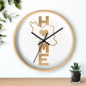 Home - Wandklok met kaart van Iran / دیواری نقشه ایران / New Home-cadeaus voor Perzische vriend / Decor met Iran-thema / Iraans kamergenootcadeau / RWC028
