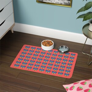Dog Pattern Pet Food Mat / زیرانداز غذای سگ و گربه نقش هاپو / Gifts For Persian Dog Dad / Housewarming Gifts / New Home Decorative / PFM020