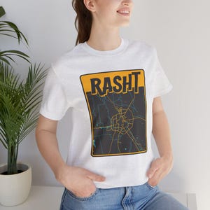 イラン人向けラシュト マップ T シャツ / تیشرت نقشه رشت ایران / イラン人ママン ババへの誕生日プレゼント / کادو نوروز / ペルシャの友人ギフト / T003