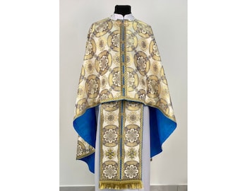 Handmade Greek style vestments set, Orthodox vestments, Priest vestments, Priest vestments set, Clergy vestments, Cloth for church