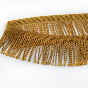 Gold fringe, Non-metallized fringe, Fringe for church vestments, Fringe for altar cloth, Fabric for vestments by Yard/Meter