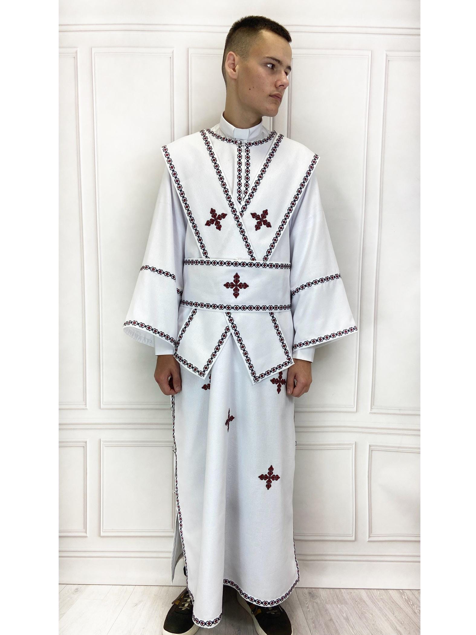 Full Embroidered Deacon Dalmatic, Altar Deacon Robe, Church Vestments ...