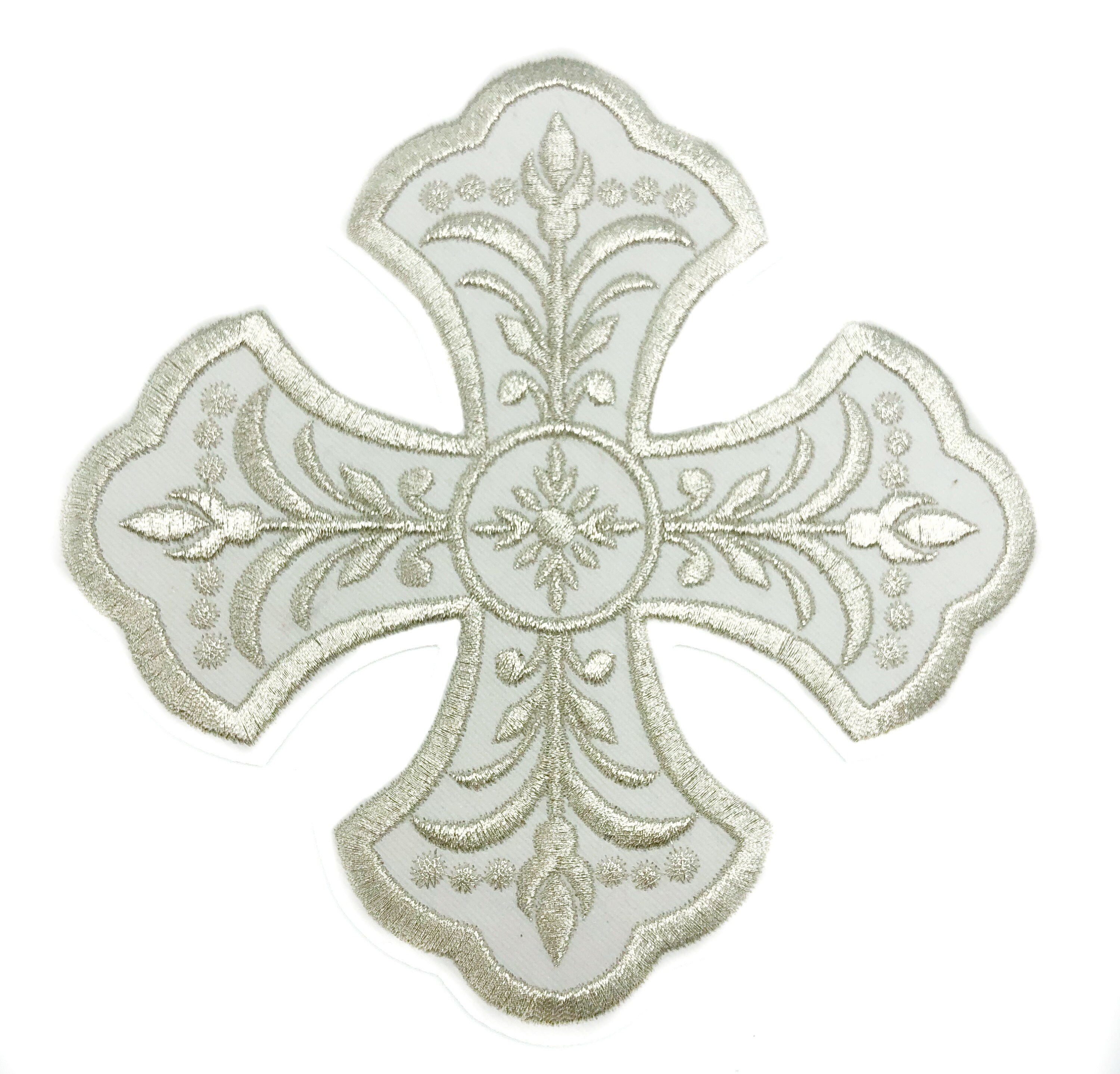 Gold Embroidered Christian Cross Patch for Liturgical Fabric - Church ...