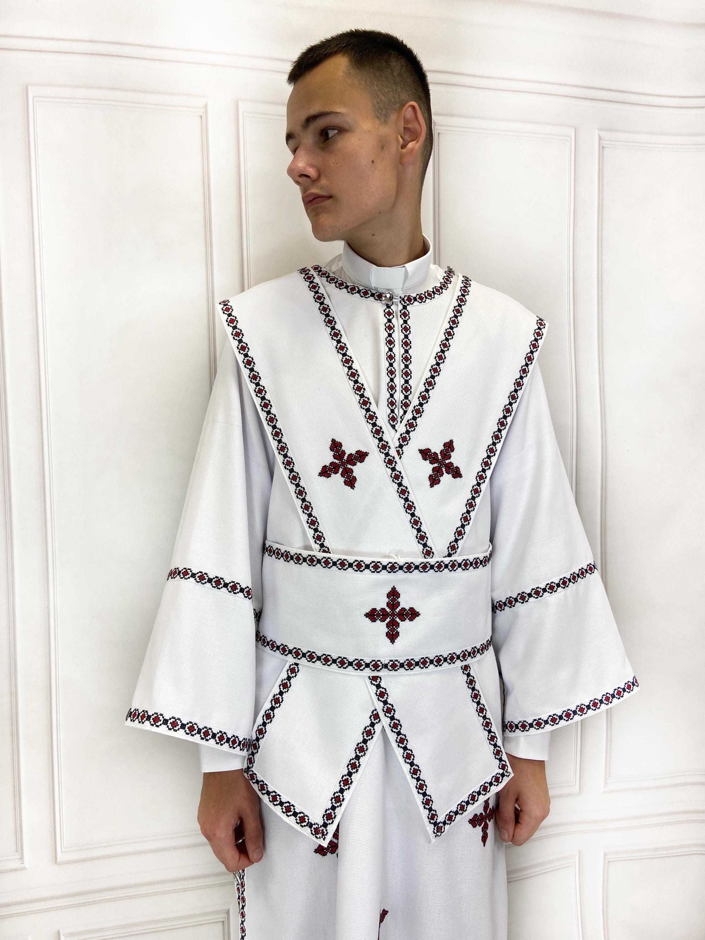 Full Embroidered Deacon Dalmatic, Altar Deacon Robe, Church Vestments ...