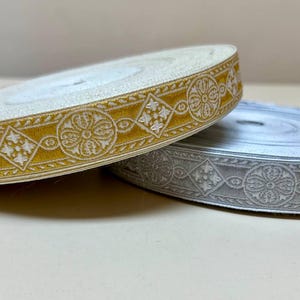 Vestments trim, Byzantine Church trim, Gold and Silver decorative ribbon, Liturgical Church Galloon trim, Cut to size ribbon by Yard/Meter