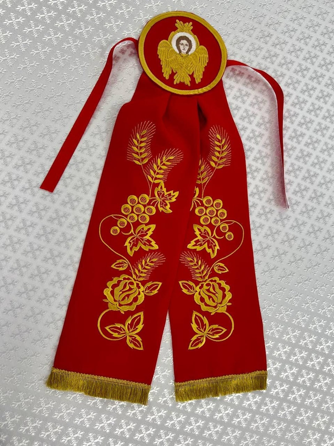 Embroidered Orthodox Priest Candle Ribbons 2 Pcs Set, Gift for Priest ...