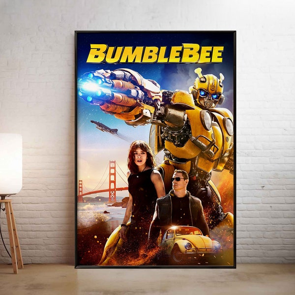 Bumblebee Movie Poster Canvas Wall Art for Bedroom Aesthetic Art Wall Decor Classic Vintage Movie Posters