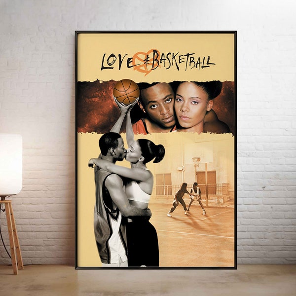 Love & Basketball Movie Poster Canvas Wall Art for Bedroom Aesthetic Art Wall Decor Classic Vintage Movie Posters for Gift