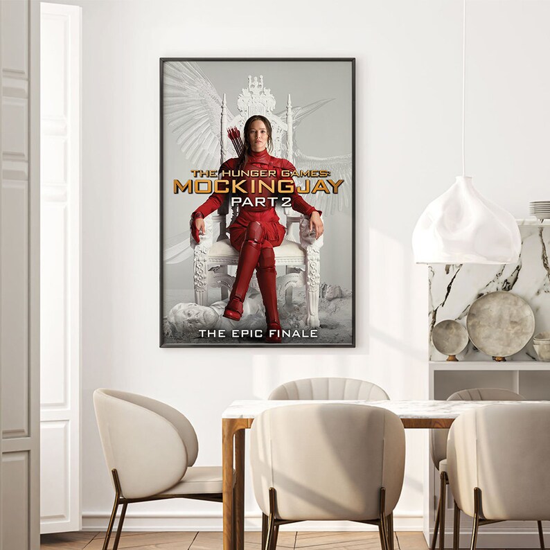 The Hunger Games Mockingjay Movie Poster Canvas Wall Art for Bedroom Aesthetic Art Wall Decor ...