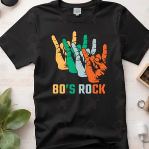 Back to the 80s Rock T-Shirt Design: Vintage 80er Jahre Soft Rock, Heavy Metal SVG & PNG für Custom Shirts