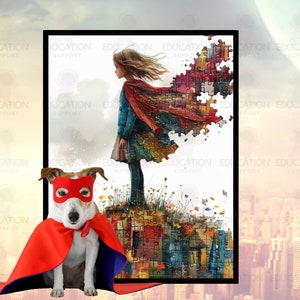 Cadeau pour fille autiste Super Ladies | Art mural super-héros féminin, restez fort, pièce de puzzle autisme PNG, décoration stimulante pour la sensibilisation à l'autisme