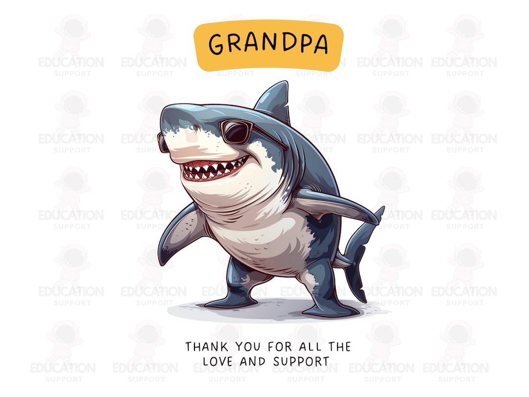 Funny Grandpa Shark PNG SVG Father s Grandfathers Day Gift digital funny-grandpa-shark-png-svg-father-s-grandfathers-day-gift-digital