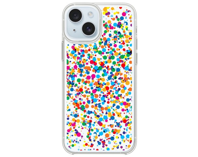 Joy- Vibrant Party Confetti iPhone Tough Case For iPhone 15 Pro 14 13 12 Mini X XR 7 8 SE Galaxy S24