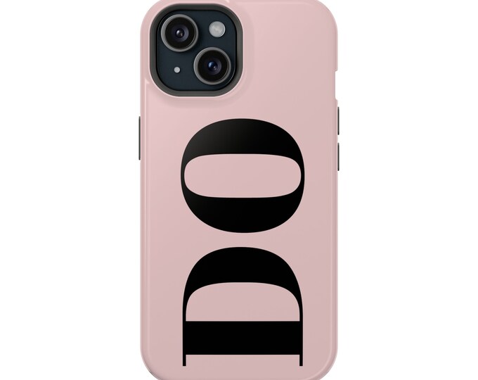 Blush & Black  Monogram Personalized Case For iPhone 15, 14 Pro Max, Custom Phone Case For Samsung Galaxy S23, S22 Ultra, Pixel 7, MagSafe