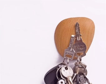 Solid wood key magnet, walnut key organizer, wall hanging hook, refrigerator magnet