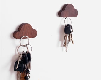 Creative walnut key, storage device, wall hook, strong magnet key holder, entrance refrigerator magnet