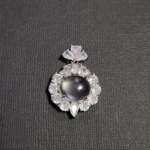 Natural Burma Jade Jadeite Pendent 925 Sliver - 天然翡翠A货冰种925银吊坠