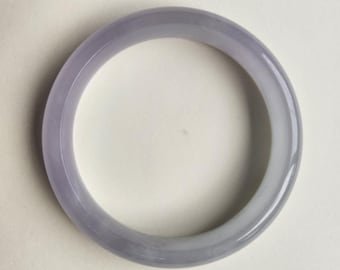 Natural Lavender Jade Bangle Bracelet 60 mm - 天然翡翠紫罗兰 紫翡翠手镯  60 圈口 #bg025