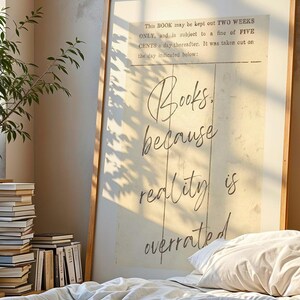 Leseplakat, Buchzitate Wandkunst, Lesezitate Druck, Vintage Bibliothekskartenkunst, Lesen ist meine Therapie, Bücher sind mein glücklicher Ort, Bücherwurm