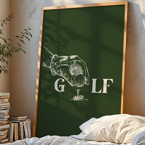 Vintage golf art work,Retro golf print, Golf sign,Trendy golfer poster,Golfing home decor,Classic golf print,Golfer art,Golf ball print,Golf