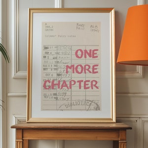 Nog een hoofdstuk, decor Engels klaslokaal, lezen is mijn therapie, minimalistische boeken kunst aan de muur, retro leeskunst, boekenclub, bibliotheek, boeken