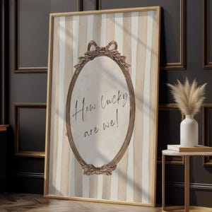 Impression esthétique Nancy Meyers, quelle chance avons-nous, art mural campagnard français, impression grand millénaire, citation inspirante vintage, chambre familiale positive