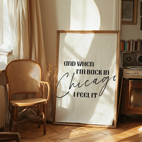 Chicago Wall Art: Minimalist Travel Print (Digital Download)