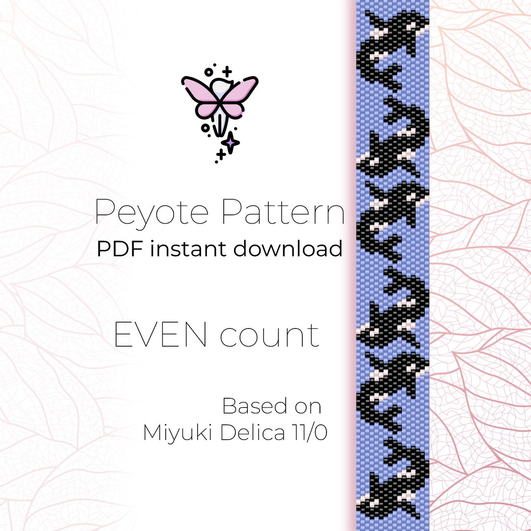 Orca | Peyote Pattern | Even Count | Peyote Bracelet Pattern PDF ...