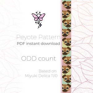 Può includere: Un modello di download digitale per un braccialetto di perline con un design carino di un carlino. Il modello è per un punto peyote a conteggio dispari e si basa su perline Miyuki Delica 11/0.