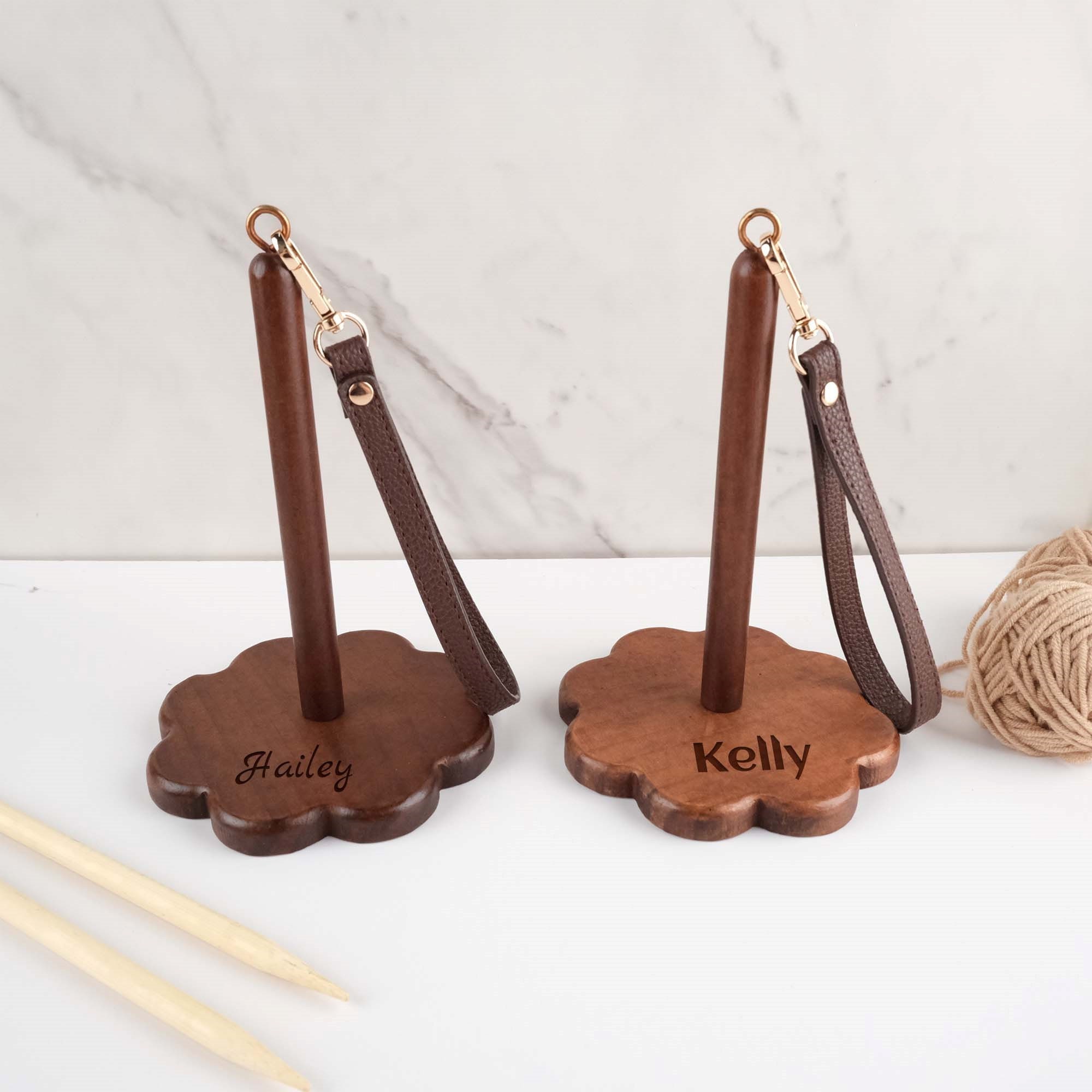 Vintage Wristband Yarn Spinner, Portable Yarn Holder, Personalized Yarn Holder, Crochet Yarn Spinner, Crochet Gift, Travel Wristband Yarn Holder
