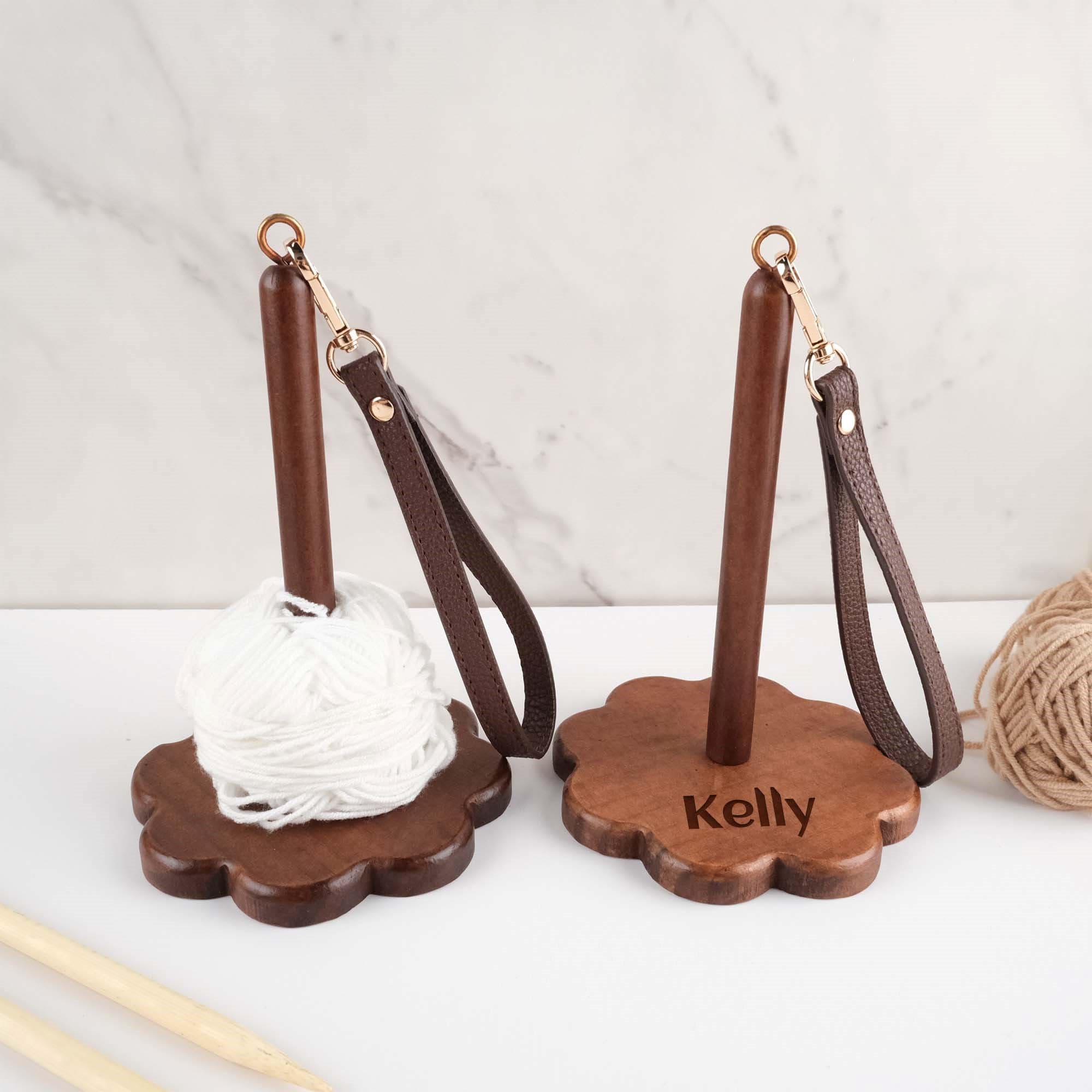 Vintage Wristband Yarn Spinner, Portable Yarn Holder, Personalized Yarn Holder, Crochet Yarn Spinner, Crochet Gift, Travel Wristband Yarn Holder