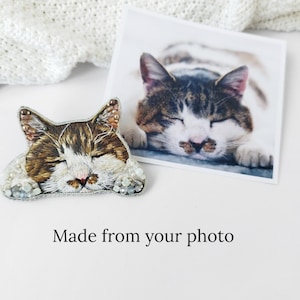 Hand Embroidered Family Pet Brooch, Matching Set Pins from Your Photo, Custom Gift for Mom and Daughter, Siblings, or Pet Owner Lovers
