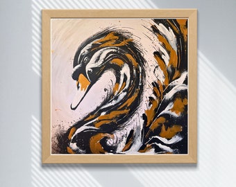 Black Swan Leinwand Gemälde Acryl Bild