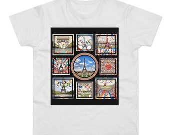 Single Jersey heren-T-shirt;Olympische Spelen-T-shirt;Olympische Spelen Parijs;Olympische Spelen in Frankrijk