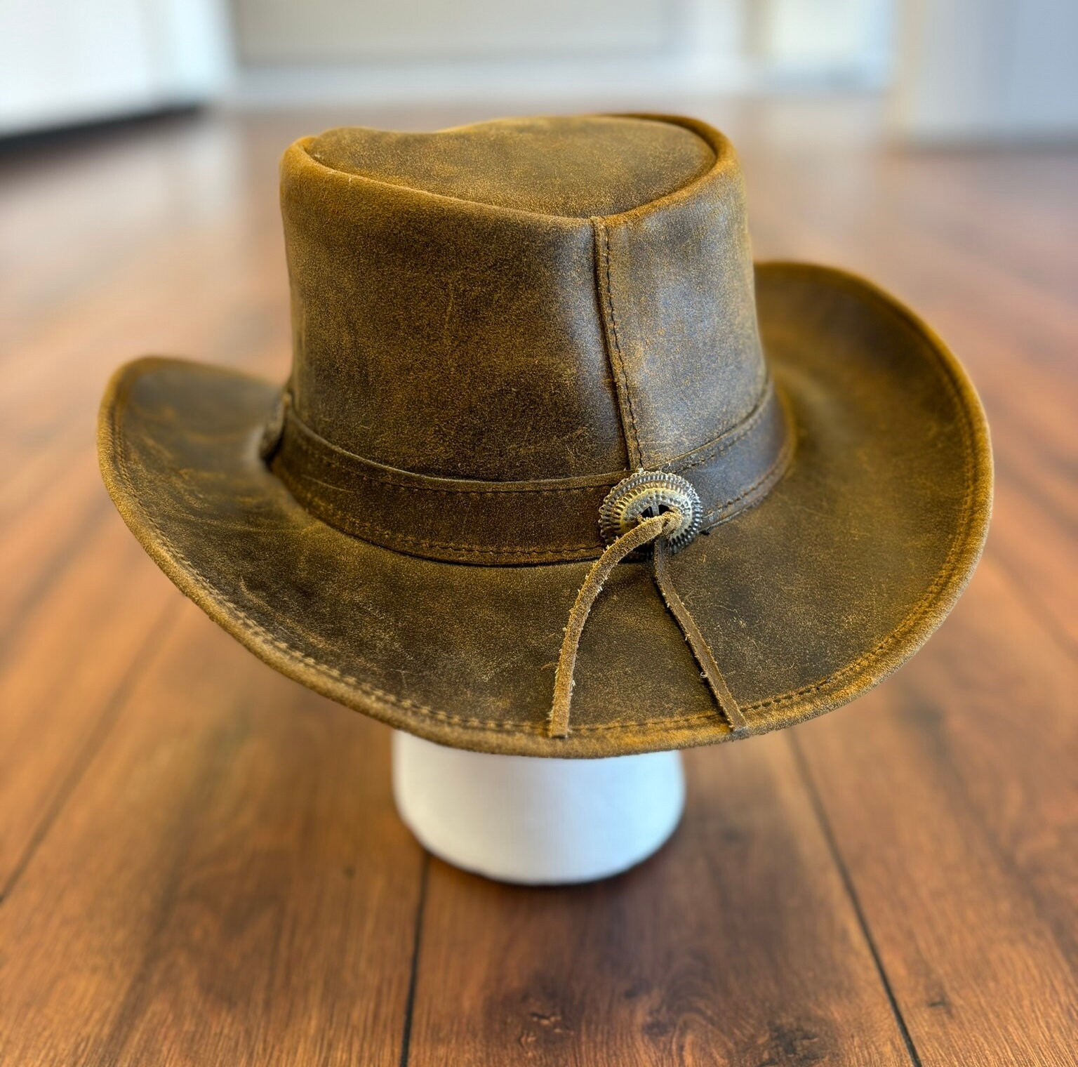 Black Jungle Ontario Chapeau de cowboy en cuir pour le plein air, style western, australien, unisexe, S