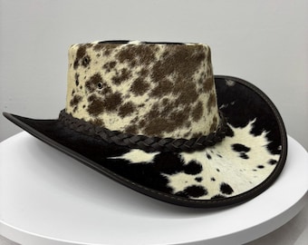 Cowhide Cowboy Hat: Handmade Genuine Leather Unisex Outdoor Hat