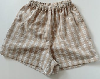 Women's Hawaii Palaka High-Waisted Shorts Plaid