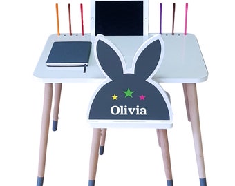 Çocuk Masa Sandalye Takımı, Çalışma Masası,  Oyun ve Aktivite Masa ve Sandalye Takımı (Tavşanlı Modeli)