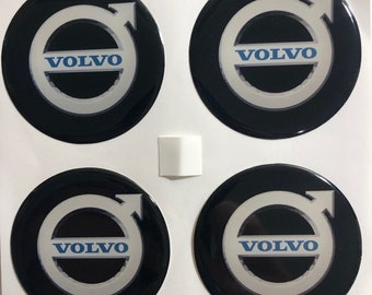 3D Emblems with Logo VOLVO , 4 pcs in a Set\  center caps for wheels, car interior, tuning, and others flat surfaces, Super Gift