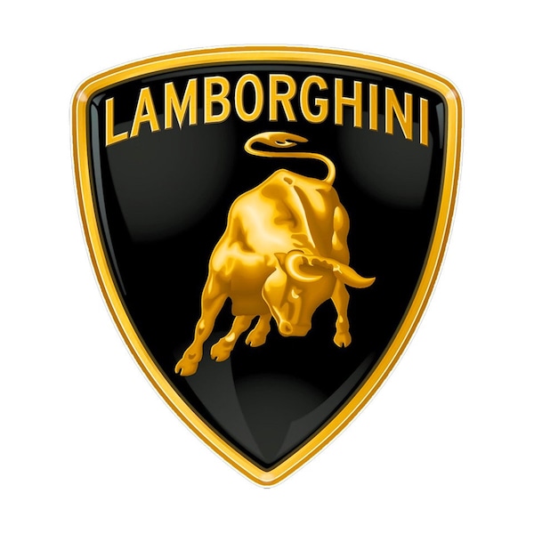 Shield Emblem with 3d Logo LAMBORGHINI   for flat surface self-adhesive suitable for phone auto interior, tuning, laptop and others