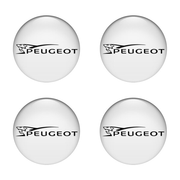 3D Emblems with Logo PEUGEOT , 4 pcs in a Set\  center caps for wheels, car interior, tuning, and others flat surfaces, Super Gift