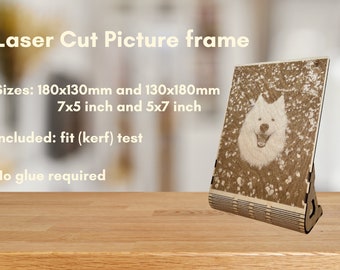 Lasergesneden houten gebogen fotolijstsjabloon - digitale download