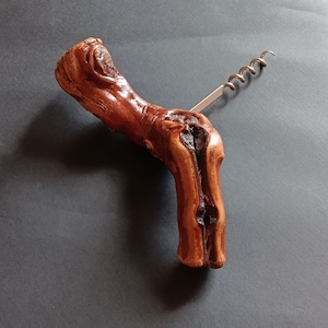 Vintage French Corkscrew, Wine Bottle Opener, Antique Corkscrew With Grapevine Handle, Country Style Kitchen Decor, Wine Accessory, Wine