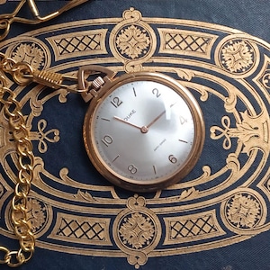 Vintage DUKE Pocket Watch – Gold-Plated Case, 1960s, Working