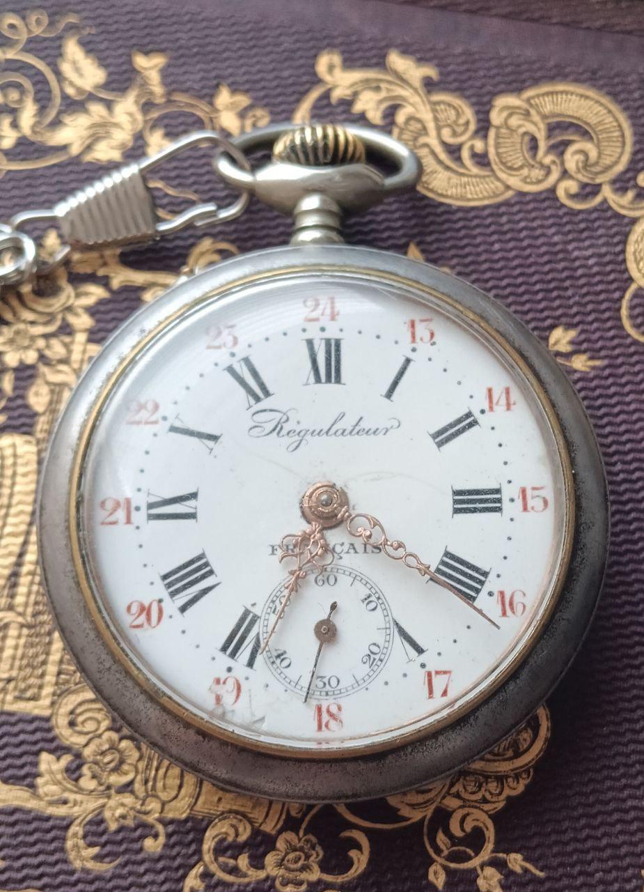 Montre Gousset Ancienne En Argent - Régulateur à Mouvement Mécanique Manuel