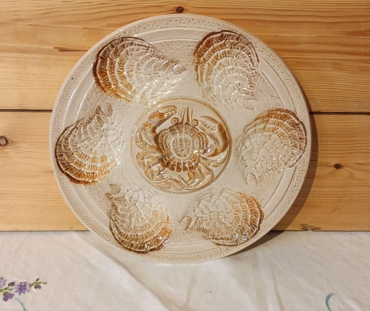 Marius Giuge (1909-1980) 制作 牡蠣用のお皿 *状態良 Marius Giuge