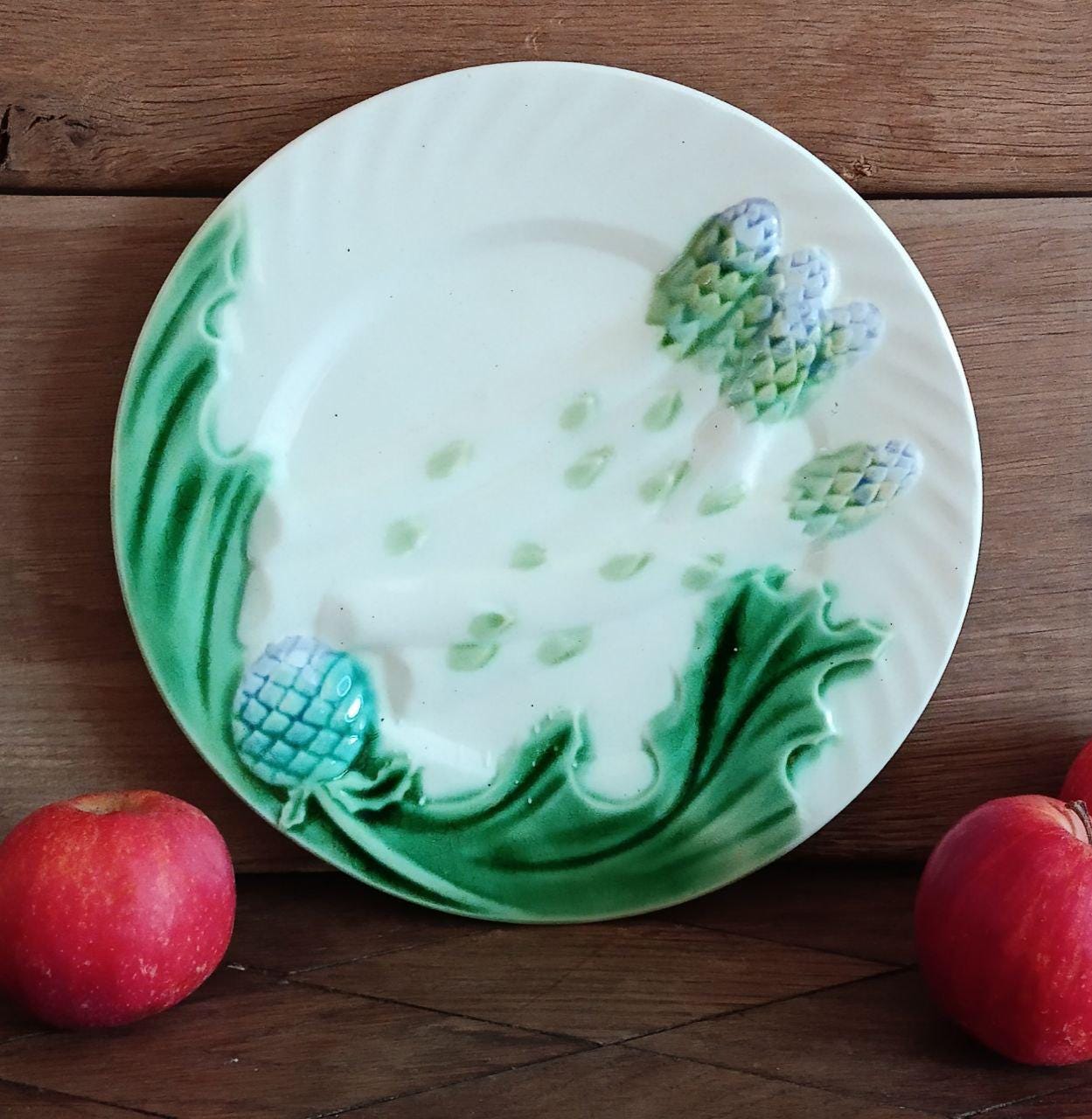 Salins 製ヴィンテージ アーティチョーク アスパラガス プレート